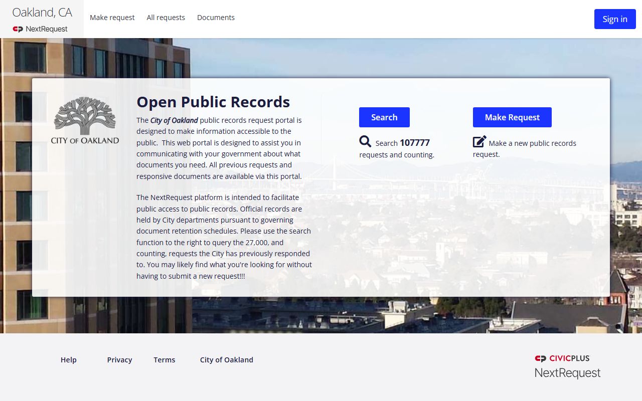 Oakland police department public records portal for booking reports