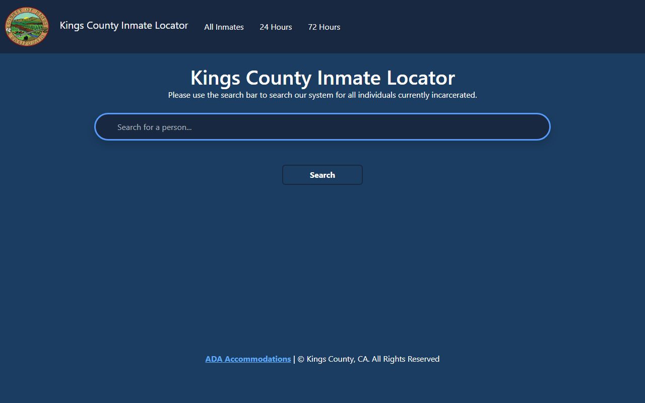 Kings County inmate locator for booking report searches