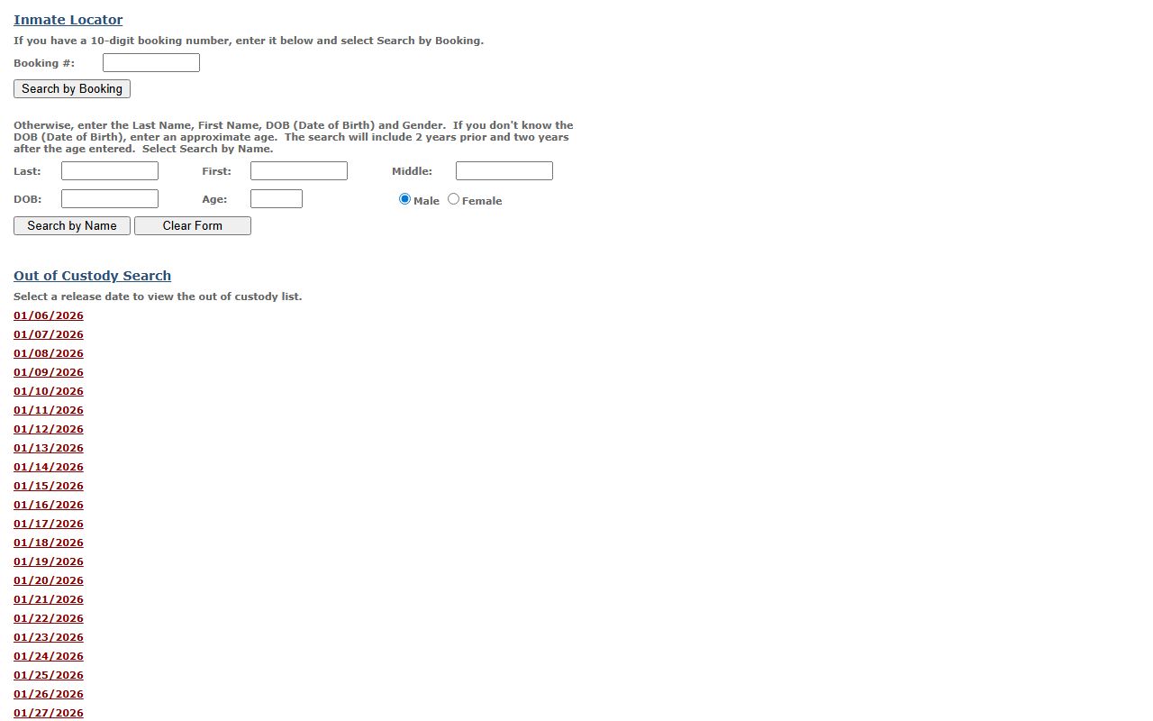 San Bernardino County inmate locator booking reports search
